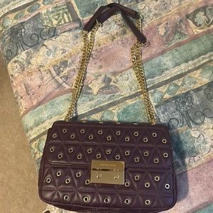 New Michael Kors purple and gold purse